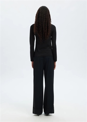 Lura ls slim knit collar neck Black/Tonal Lurex Selected Femme 